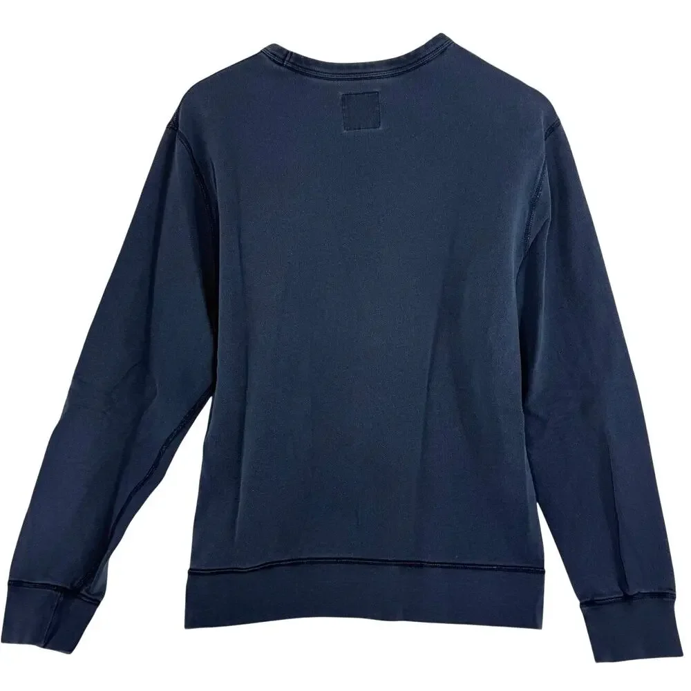 J.Crew Garment-Dyed Crewneck Sweatshirt Men's L Navy 100% Cotton